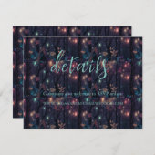 Floral Spray Fantasy Art Wedding Details Bedankkaart (Voorkant / Achterkant)