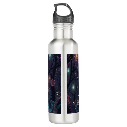 Floral Spray Fantasy Art Wedding GROOM Waterfles (Achterkant)