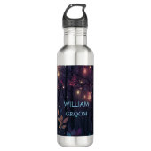 Floral Spray Fantasy Art Wedding GROOM Waterfles (Voorkant)