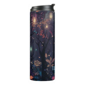 Floral Spray Fantasy Art Wedding GROOMSMAN Thermosbeker (Gedraaid links)