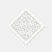 Floral Spray, Lace-Bridal White-PAPER PARTY NAPKIN Servetten (Hoek)