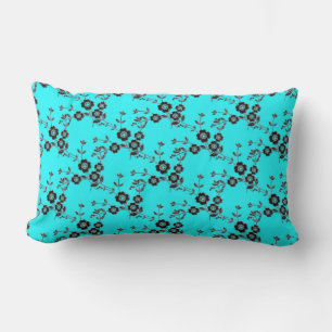 Floral Spray, Robins Egg-Silver-LUMBAR SIERKUSSEN Kussen