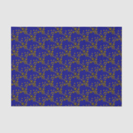 Floral Spray Style 1, Blue-Gold-2-WEEFSUE PAPIER
