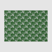 Floral Spray Style 1,Green-White-TISSUE WRAP PAPIE