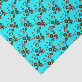 Floral Spray Style 1,Robins Egg-Brown-WEEFSUE PAPI Tissuepapier (Detail)