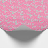 Floral Spray, Style 1-roze-wit-GIFT WRAP PAPIER (Hoek)