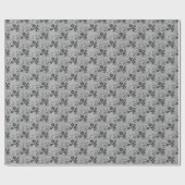 Floral Spray, Style 1-SILVER-GIFT WRAPPERPAPIER Cadeaupapier (Vlak)