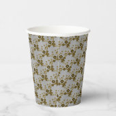 Floral Spray Style 1, SILVER-GOLD-PAPER CUPS Papieren Bekers (Rechts)