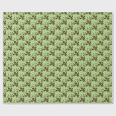 Floral Spray, Style 1-SPRING GREEN-BROWN-GIFT WRAP Cadeaupapier (Vlak)