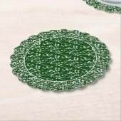 Floral Spray, White-Green-Style 6- Kartonnen Onderzetters (Gekanteld)