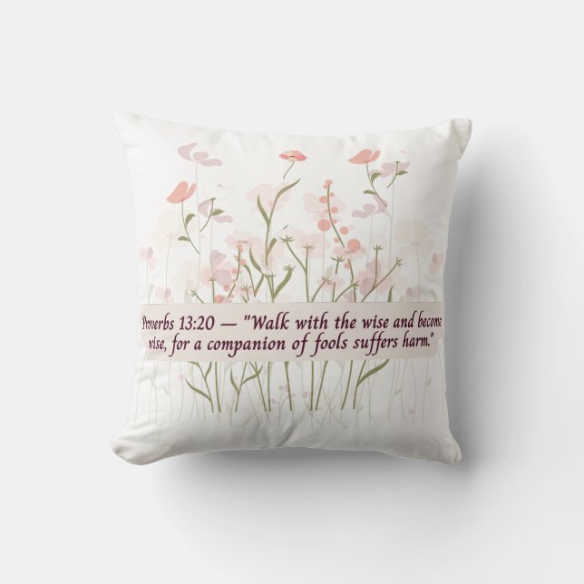 Floral Spreekwoorden Sierkussen (Voorkant)