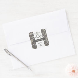 Floral Sprigs Elegante Moderne Eenvoudige Inspiriv Vierkante Sticker