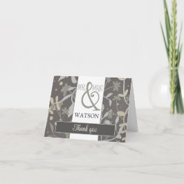 Floral Sprigs Inspirivity Modern Elegant Bedankkaart