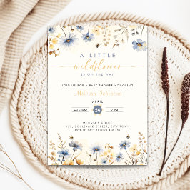 Floral Spring - A Little Wildflower Baby Shower Kaart
