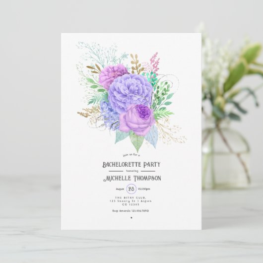 Floral Spring Bachelorette Kaart (Staand voorkant)