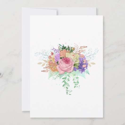 Floral Spring Bachelorette Kaart (Achterkant)