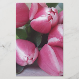 Floral Spring Bouquet of Pink Tulips, Flowers Briefpapier
