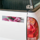 Floral Spring Bouquet of Pink Tulips, Flowers Bumpersticker (Op Truck)