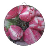Floral Spring Bouquet of Pink Tulips, Flowers Dartbord (Voorkant)