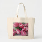 Floral Spring Bouquet of Pink Tulips, Flowers Grote Tote Bag (Voorkant)