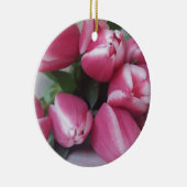 Floral Spring Bouquet of Pink Tulips, Flowers Keramisch Ornament (Rechts)