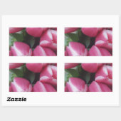 Floral Spring Bouquet of Pink Tulips, Flowers Rechthoekige Sticker (Vel)