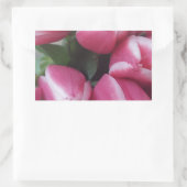 Floral Spring Bouquet of Pink Tulips, Flowers Rechthoekige Sticker (Tas)