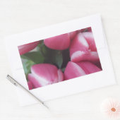 Floral Spring Bouquet of Pink Tulips, Flowers Rechthoekige Sticker (Envelop)