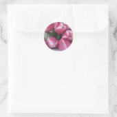 Floral Spring Bouquet of Pink Tulips, Flowers Ronde Sticker (Tas)
