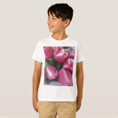 Floral Spring Bouquet of Pink Tulips, Flowers T-shirt (Voorkant volledig)