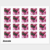 Floral Spring Bouquet of Pink Tulips, Flowers Vierkante Sticker (Vel)