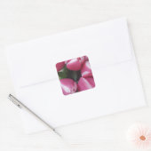 Floral Spring Bouquet of Pink Tulips, Flowers Vierkante Sticker (Envelop)