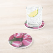 Floral Spring Bouquet of Pink Tulips, Flowers Zandsteen Onderzetter (Zijkant)