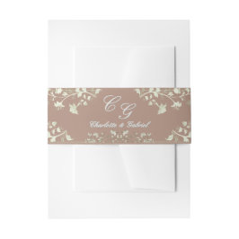 Floral Spring Chinoiserie Belly Band Uitnodigingen Wikkel