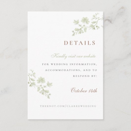 Floral Spring Chinoiserie Enclosure Kaart (Voorkant)