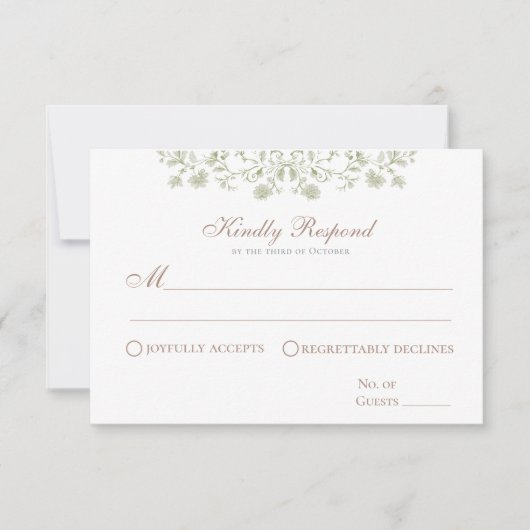 Floral Spring Chinoiserie Enclosure Kaart (Voorkant)