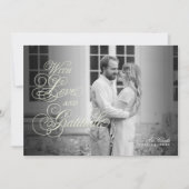 Floral Spring Chinoiserie Flat Bedankt Kaart (Voorkant)