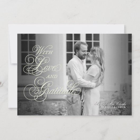 Floral Spring Chinoiserie Flat Bedankt Kaart (Voorkant)