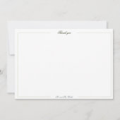 Floral Spring Chinoiserie Flat Bedankt Kaart (Achterkant)