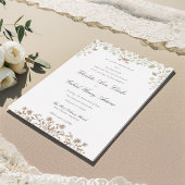 Floral Spring Chinoiserie Folie Huwelijksuitnodigi Folie Uitnodiging