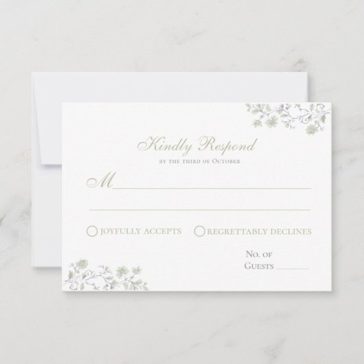 Floral Spring Chinoiserie Response Kaart (Voorkant)