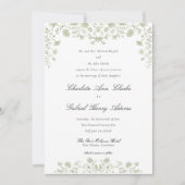 Floral Spring Chinoiserie Wedding Kaart (Voorkant)