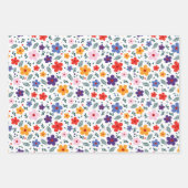 Floral Spring Colorful Stripes Inpakpapier Vel (Voorkant 3)