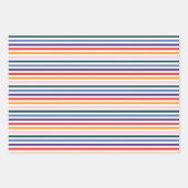 Floral Spring Colorful Stripes Inpakpapier Vel (Voorkant 2)