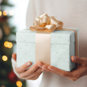 Floral Spring Daffodil baby blauw en wit Cadeaupapier