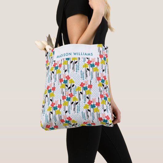 Floral Spring Daffodil Blooms Canvas tas (Dichtbij)