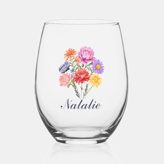Floral Spring Drink Glass Wijnglas Zonder Voet (Voorkant)
