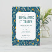 Floral Spring Garden Custom HOUSEWARMING PARTY Kaart (Staand voorkant)