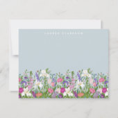 Floral Spring Garden Personalized Note Card Kaart (Voorkant)