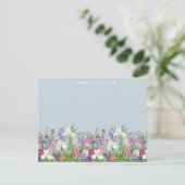 Floral Spring Garden Personalized Note Card Kaart (Staand voorkant)